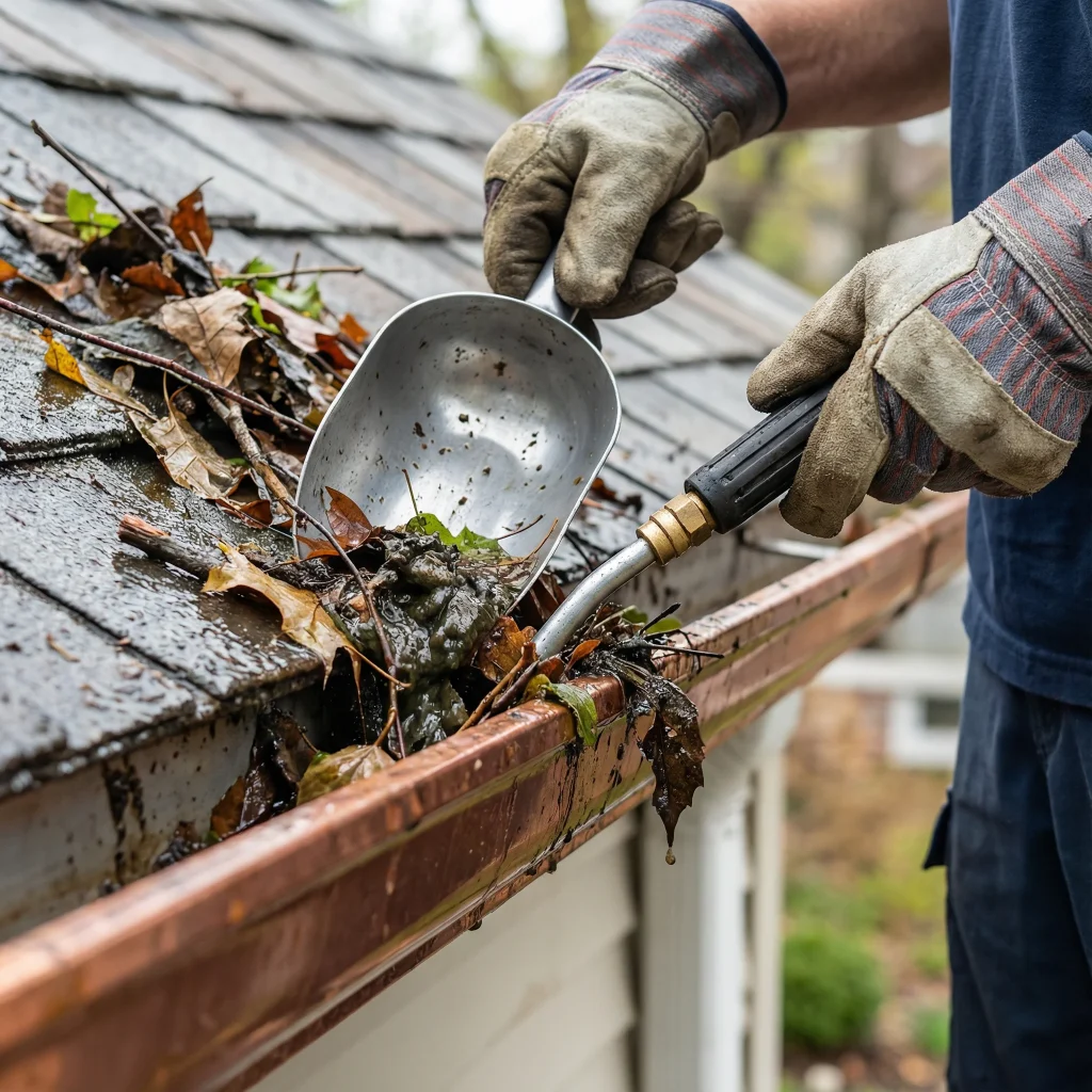 Débouchage de gouttières et descentes pluviales